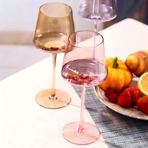 Verres à <span class=keywords><strong>vin</strong></span> rouge et blanc uniques et colorés de 18 oz, soufflés à la main, avec long pied, pour fêtes, <span class=keywords><strong>bar</strong></span> à domicile, Noël - Product Image 4