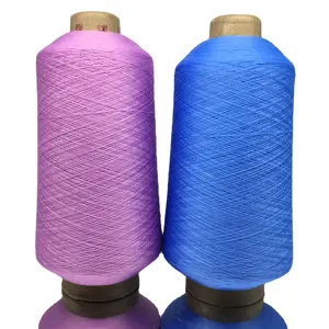 Filato per cucire calzini ad alta elasticità filo elastico 70d 2 Nylon 100% DTY Nylon cartone macchina filo da ricamo mercerizzato tinto