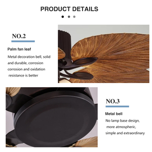 Quạt trần đèn chùm trang trí hiện đại 52 inch 5 cánh động cơ DC kiểu dáng đẹp có điều khiển từ xa - Product Image 4