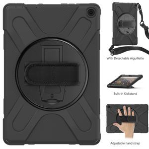 2021 enfants antichoc poignée couverture Kindle Fire HD 10 11e génération étuis pour tablettes robuste silicone PC matériel de protection protection - Product Image 6