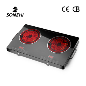 Nouvelle cuisinière à induction infrarouge haute puissance 4000W avec 2 plaques chauffantes en verre cristal noir pour la maison et les appareils électroménagers - Product Image 5
