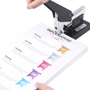 Engrapadora Foska de Media Tira, Estructura Metálica Negra, Sin Atascos, Gran Capacidad, Resistente, para Escritorio, con Capacidad para 100 a 240 Hojas - Product Image 5
