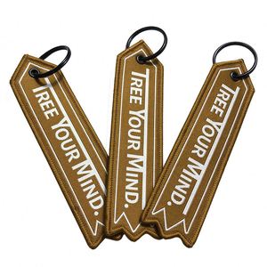 <b>Custom</b> Double Sided Merrow Woven Keychain Embroidered Keyrings Keytags for <b>Key</b> Holder Usage Scenarios - Product Image 2