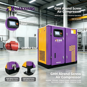 Compresseur à vis rotatif VSD 7,5 kW 10 CV haute pression - 13 bars avec extrémité GHH pour la découpe, technologie importée HH-RAND Air End, rendant les performances supérieures - Product Image 1