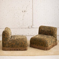 Vente directe usine – Chaise de loisirs personnalisable en tissu imprimé style rétro américain avec pompons, design unique et personnalisé