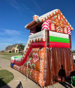 Tobogán inflable con temática de Papá Noel para casa de nieve de Navidad con certificación CE EN71 para Partie - Product Image 3