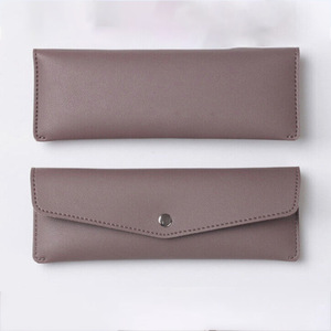 Étui à crayons en cuir de style coréen, frais et mignon, style enveloppe, mini porte-stylos en PU de couleur unie, rangement pour fournitures scolaires - Product Image 4