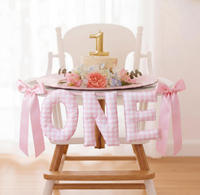 Bannière Joyeux Anniversaire Personnalisée en Feutre à Suspendre, Décoration de Fête d'Anniversaire, Guirlande de Pompons en Feutre, Drapeau en Feutre Alphabet Fleur