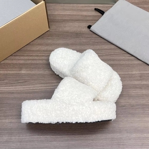 Trending Fashion Women Platform Fluffy Soft Slide with Embroidery Anti-Slip Breathable Warm <strong>Shoes</strong> - Product Image 2