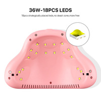Lampe à ongles UV LED double 36W avec écran numérique et minuterie multi-niveaux pour usage professionnel et domestique, séchage rapide du vernis gel 365nm