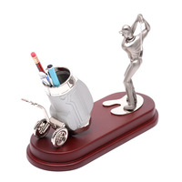 Porte-stylo de golf, cadeaux de golf pour hommes, nouveauté unique, décoration de bureau originale, gadgets, mini porte-stylo de golf, organisateur pour golfeur