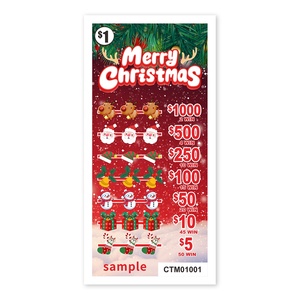 Design Pull Tab Card Match 3 Same to Win Tailles personnalisées Prix <span class=keywords><strong>Date</strong></span> Logo Papier Carte Impression pour Promotion - Product Image 2