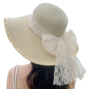 Female Fashion Temperament Large Brim Sun <b>Hat</b> Outdoor Sun protection <b>Hat</b> New Sweet Big Bow Shade <b>Straw</b> <b>Hat</b> - Product Image 5