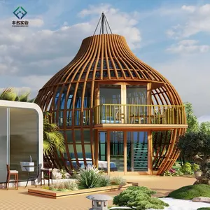 Casas prefabricadas de madera con forma de jaula, gran lujo, personalizado, Artificial, serenidad