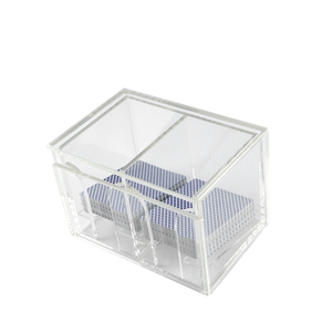 Caja de dos lados Casino 8 barajas acrílico transparente naipes descarte titular - Product Image 2
