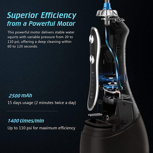 H2ofperte – irrigateur oral chargé par usb, réservoir d'eau de 300ML, 5 modes, <span class=keywords><strong>jet</strong></span> d'eau, <span class=keywords><strong>pour</strong></span> le <span class=keywords><strong>nettoyage</strong></span> <span class=keywords><strong>des</strong></span> <span class=keywords><strong>dents</strong></span>, mini fil dentaire sans fil - Product Image 3