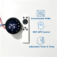 Thermostat programmable compatible Wi-Fi pour chauffage électrique, chauffage au sol et cheminée - Contrôle par écran tactile