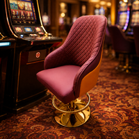 Fauteuil de salle VIP pour table de poker personnalisée SUCCESSOR, sièges de casino de luxe avec base pivotante et broderie de logo – Fabricant