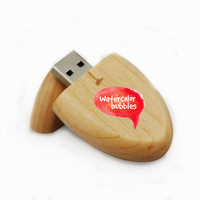 Mu-001 unik jumlah besar 4.0 jenis antarmuka multi Warna oval kayu USB 128GB flash drive
