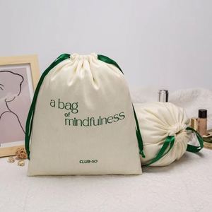 Recyclable Colorful Cotton Gift <b>Bag</b> Drawstring Linen <b>Fabric</b> Cosmetic Packaging <b>Bag</b> for Skincare Products Candle - Product Image 3