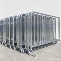 Barrière de contrôle des foules modulaire portable personnalisée en acier inoxydable de 6 pieds, type garde-corps Iron Horse, pour utilisation sur scène