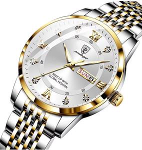 ファッションカジュアルメンズウォッチ防水発光ハンズクォーツ時計ベストステンレススチール高級腕時計メンズ - Product Image 3