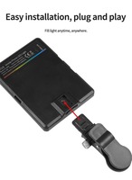 Lampe à clip pour téléphone portable, ordinateur portable, 3 niveaux réglables, rechargeable, mince, 185g, lumière LED pour selfie, clip pour téléphone