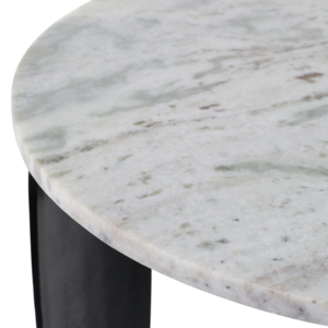 Mesa Auxiliar Pequeña con Tapa de Mármol y Base de Tres Patas para Decoración del Hogar y Sala de Estar - Product Image 6