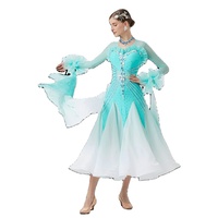 B-23011 personnalisé nouvelle robe de danse de salon standard international robes de danse de salon en soie perlée de haute qualité à vendre