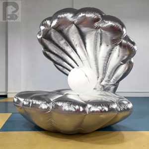 Coquille de Sirène Gonflable Miroir Personnalisable avec Logo et Graphiques, avec <span class=keywords><strong>Boule</strong></span> de Perles LED pour Marques de Mode et Usage Commercial - Product Image 6