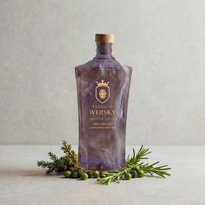 Bouteille de luxe 500 ml en verre super flint avec base lourde et bouchon en liège, vide, pour spiritueux, liqueur, whisky, vodka, brandy, <span class=keywords><strong>gin</strong></span>, vente en gros personnalisée, directement de l'usine - Product Image 5