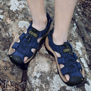 <span class=keywords><strong>Sandales</strong></span> de travail polyvalentes pour l'extérieur, avec lacets ajustables, empeigne en maille respirante, coutures renforcées, résistance aux rayures - Product Image 2