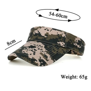 <b>Navy</b> Pure Color Summer Sun <b>Hat</b> with Custom Embroidery Logo Fashionable Beach Visor <b>Hat</b> for Sports and Travel - Product Image 2