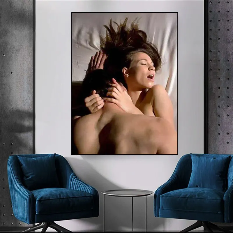 도매 2024 새로운 디자인 벽 예술 장식 캔버스 그림 사진 프레임 섹시한 여자와 남자 초상화 침실 호텔