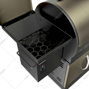 Luxurious Premium Modern Large Cooking Area Offset Smoker <b>BBQ</b> <b>Grill</b> OEM Temperature Control Auto Corten Steel Firewood CE - Product Image 5