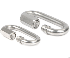 M4 M6 M8 Trung Quốc sản xuất gian lận khóa phần cứng mạ kẽm thép không gỉ Keychain Khóa Carabiner hình bầu dục liên kết nhanh chóng - Product Image 3