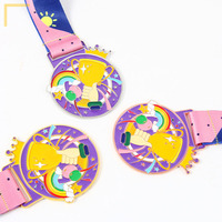 Medallas de Premio Escolares Personalizadas en Color para Jardín de Infancia y Primaria, Insignias Metálicas para Juegos Divertidos, Medallas de Oro con Cinta para Estudiantes