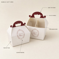 Boîte cadeau pliable en papier avec impression personnalisée pour dattes, bonbons, chocolats, noix et fruits secs, avec poignée, vente en gros directe usine