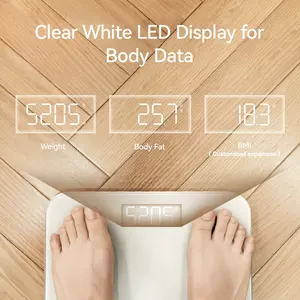LED Display Weegschaal Battery Slim Design Calculator Body Data Chart Bmr Bmi Electronic Smart Body Fat Scale Athlete Mode