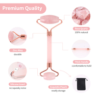 Haute qualité Rose Quartz Nature Jade Roller Soins de la peau du visage Messager