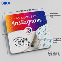 Cartes de contrôle d'accès programmables SIKA PVC personnalisées avec code QR, cartes NFC intelligentes pour petites entreprises