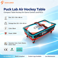 Nouvelle conception de table de hockey sur air à surface incurvée de grande taille avec fonction multi-balles, machine de notation électronique pour 2 joueurs, idéale pour les salles de jeux compétitives