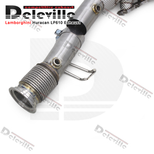 Colector de acero inoxidable OEM para <span class=keywords><strong>Lamborghini</strong></span> Huracan 5,2, tubo largo de tubo de <span class=keywords><strong>escape</strong></span> de protección térmica de 2014 y - Product Image 2