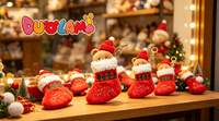 Porte-clés en peluche ours mignon, breloque personnalisée pour cadeau de Noël, idéal pour sac à dos
