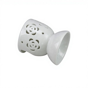 Brûleurs d'aromathérapie en céramique blanche ajourée personnalisables pour huiles essentielles et cires fondues, pour la décoration de la maison et le SPA - <span class=keywords><strong>Fournisseur</strong></span> en gros - Product Image 4