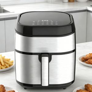 Nouvelle Conception 2026 Friteuse à Air Électrique Classique à Contrôle Numérique avec Revêtement en Silicone Capacité 6.1-8.0L pour Usage Domestique et Hôtelier - Product Image 2