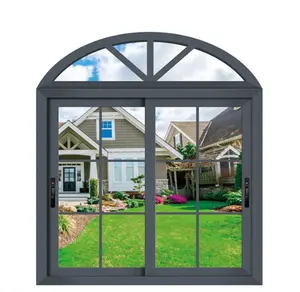 high quality Double Glazed aluminum Window Aluminium Casement Windows with Metal Screen Window