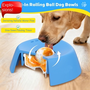 Plastik Köpek Sıvı Yeme Kabı Seyahat Kaymaz Küresel Yavaş Besleme Evcil Hayvan Su Kabı - Product Image 6