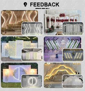 Support de fond en acrylique blanc lisse, décorations de mariage, fournitures, arche, toile de fond, panneau de fond en acrylique LED - Product Image 3