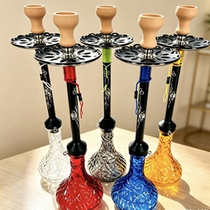 Cachimba Moderna de Aluminio Mini con una Sola Manguera, Base de Vidrio con Acabado Espejo y Caja de Regalo - Product Image 1